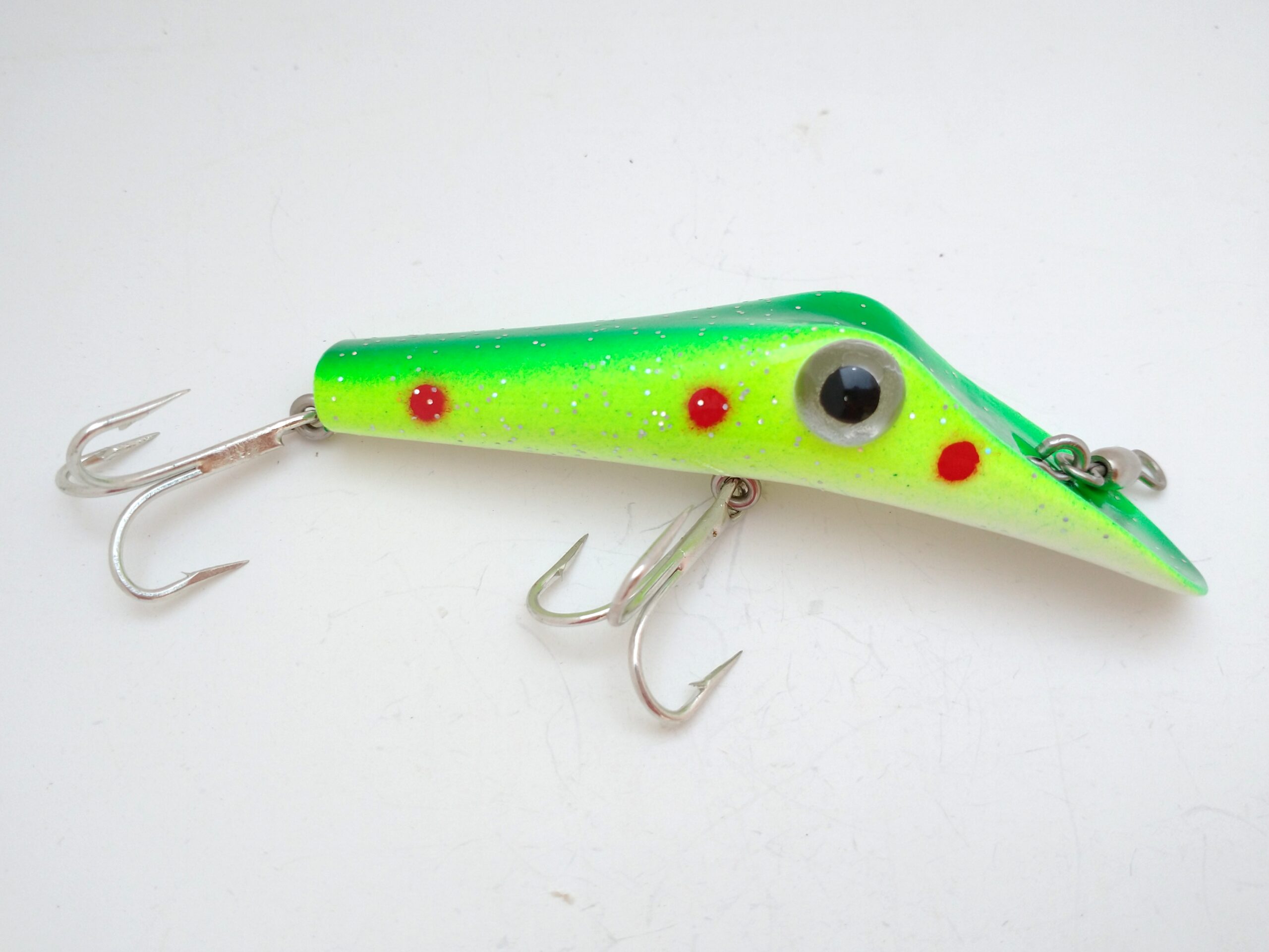 Fluo Char W/Red Spots - Swarthout's Original Ping-A-T Lures